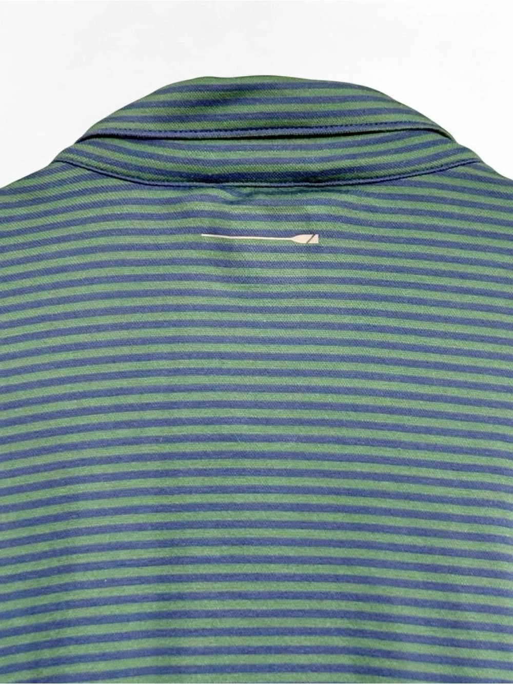 J. Crew Men's Short-Sleeve Striped Polo in Green & Blue {Large}